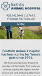 Mobile Screenshot of foothillsanimalhospital.com