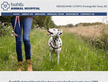 Tablet Screenshot of foothillsanimalhospital.com